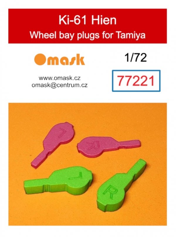Omask 77221 Ki-61 Hien wheel bay plugs (for Tamiya) 1/72