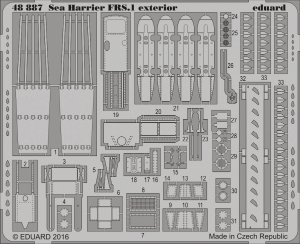 Eduard 48887 Sea Harrier FRS.1 exterior 1/48 KINETIC MODEL