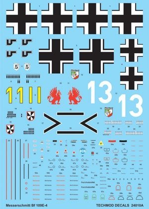 Techmod 24010 - Messerschmitt Bf 109E-4 (1:24)