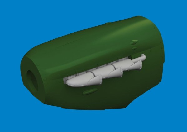 Eduard 672409 Spitfire Mk. V three-stacks exhaust fishtail PRINT Tamiya 1/72