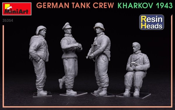 MiniArt 35354 German Tank Crew Kharkov 1943 (Resin Heads) 1/35