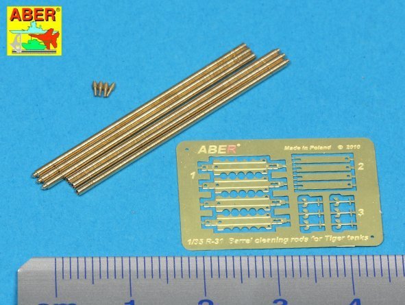 Aber R-32 Barrel cleaning rods for King Tiger (1:35)