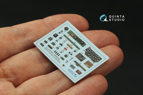 Quinta Studio QD72153 P-47D Thunderbolt Bubbletop 3D-Printed coloured Interior on decal paper (Tamiya) 1/72