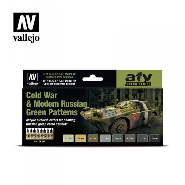 Vallejo 71621 Cold War &amp; Modern Russian Green Patterns 8x17ml