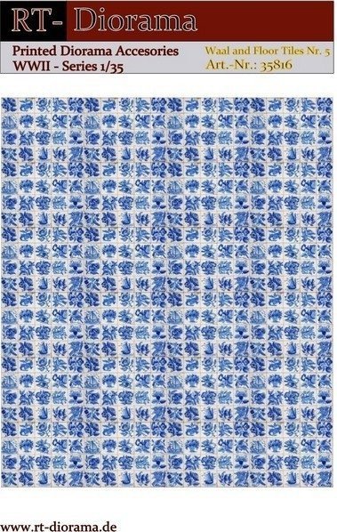 RT-Diorama 35816 Printed Accessories: Wall and Floor Tiles Nr.5 1/35