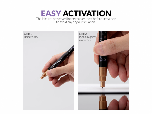 Gaahleri GM-MS08 Metallic Series Markers Dark Gold