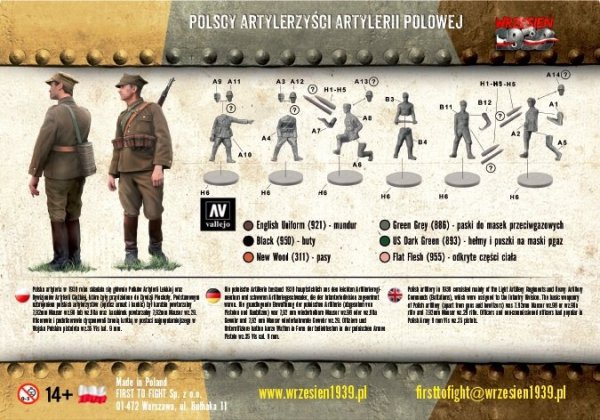 First to Fight PL055 Polscy artylerzyści artylerii polowej (1:72)