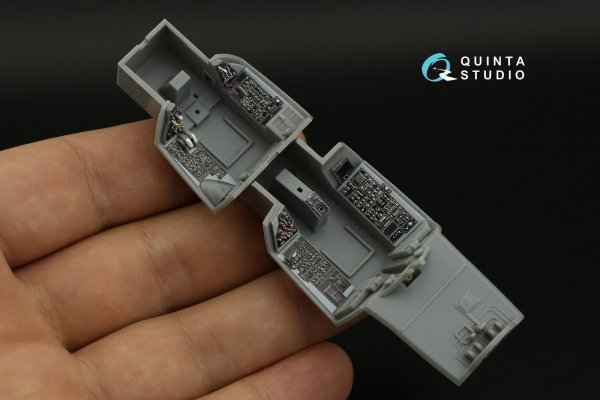 Quinta Studio QDS-48395 F-14A 3D-Printed &amp; coloured Interior on decal paper (Hobby Boss) (Small version) 1/48