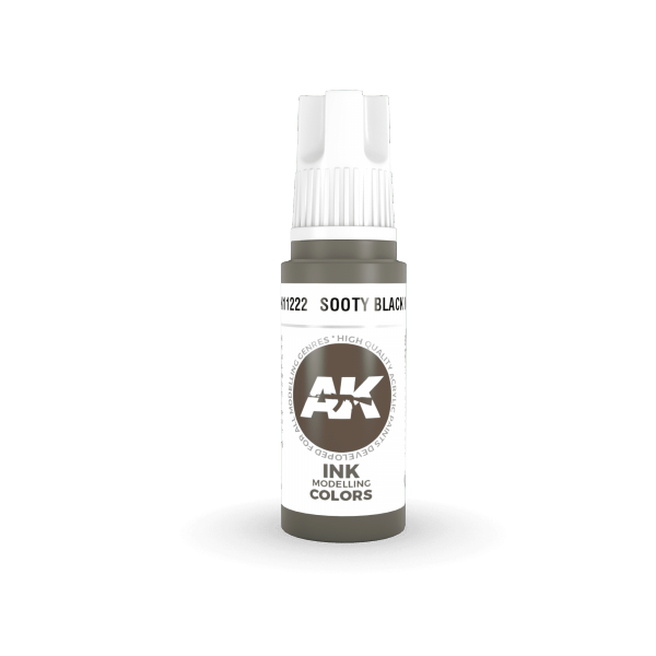 AK Interactive AK11222 SOOTY BLACK – INK 17ml