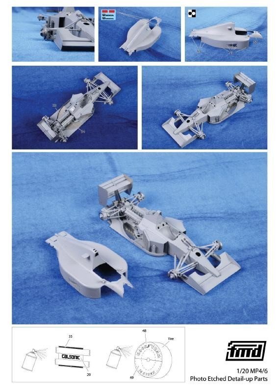 KA Models FE-20009 MCLAREN MP4/6 DETAIL-UP SET Fujimi 1/20
