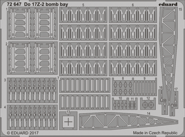 Eduard 72647 Do 17Z-2 bomb bay ICM 1/72