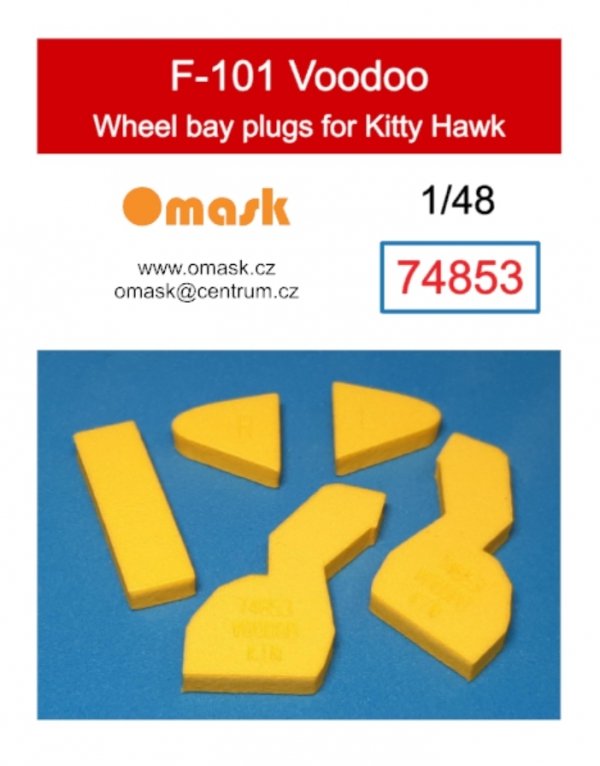 Omask 74853 F-101 Voodoo wheel bay plugs (for Kitty Hawk KH80114, KH80115, KH80116) 1/48
