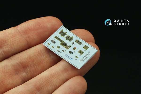 Quinta Studio QD72171 A6M3 Zero 3D-Printed &amp; coloured Interior on decal paper (Tamiya) 1/72