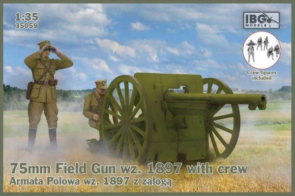 IBG 35059 75mm Field Gun wz. 1897 with Polish Artillerymen figures 1/35