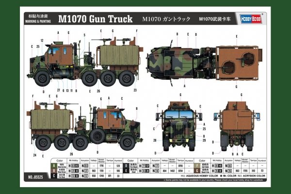 Hobby Boss 85525 M1070 Gun Truck 1/35