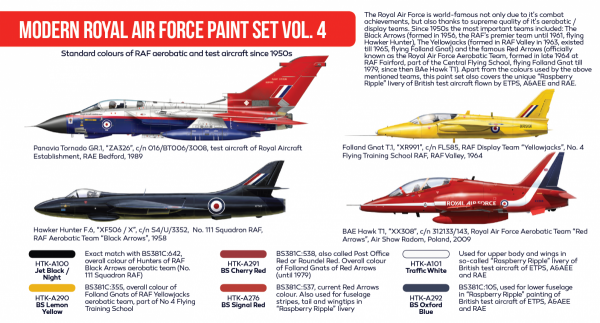 Hataka HTK-AS85 Modern Royal Air Force paint set vol. 4 6x17ml