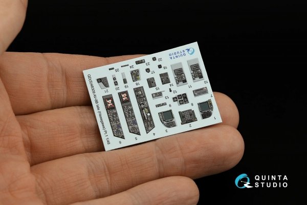 Quinta Studio QD48309 AV-8B Late 3D-Printed &amp; coloured Interior on decal paper (Hasegawa) 1/48