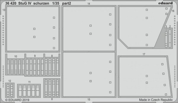 Eduard 36420 StuG IV schurzen ACADEMY 1/35