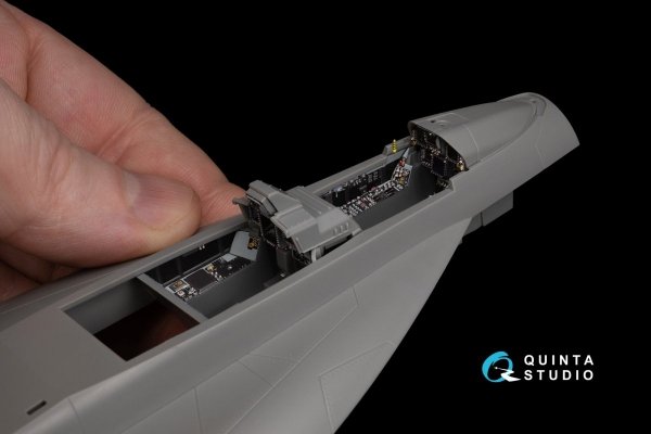 Quinta Studio QD48243 F/A-18F late / EA-18G 3D-Printed &amp; coloured Interior on decal paper ( Meng ) 1/48