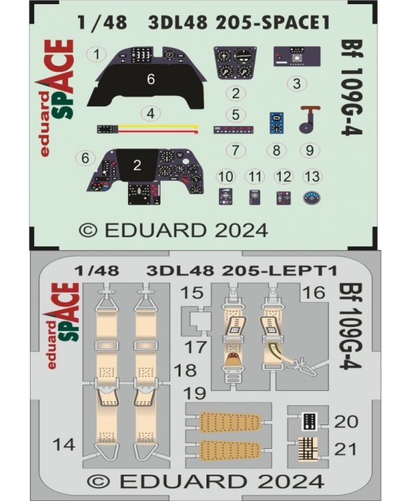 Eduard 3DL48205 Bf 109G-4 SPACE EDUARD 1/48