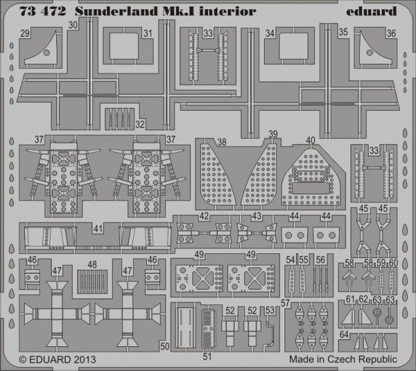 Eduard 73472 Sunderland Mk. I interior S. A. 1/72 ITALERI
