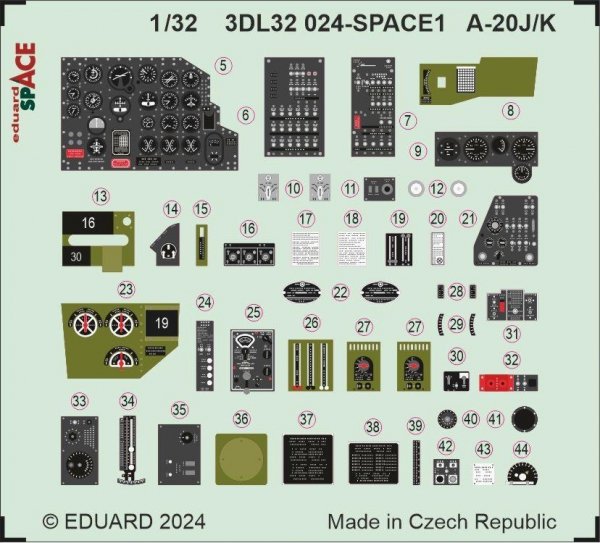Eduard 3DL32024 A-20J/ K SPACE HONG KONG MODELS 1/32