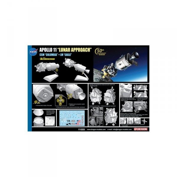 Dragon 11009 APOLLO 11 &quot;LUNAR APPROACH&quot; CSM &quot;COLUMBIA&quot; + LM &quot;EAGLE&quot; 1/48