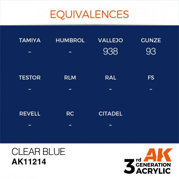AK Interactive AK11214 CLEAR BLUE – STANDARD 17ml