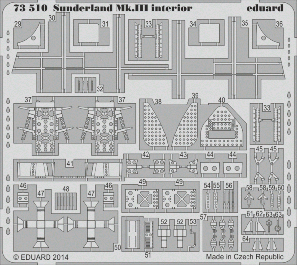 Eduard 73510 Sunderland Mk. III interior S. A. 1/72 ITALERI