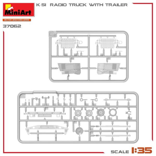 Miniart 37062 K-51 RADIO TRUCK WITH TRAILER 1/35