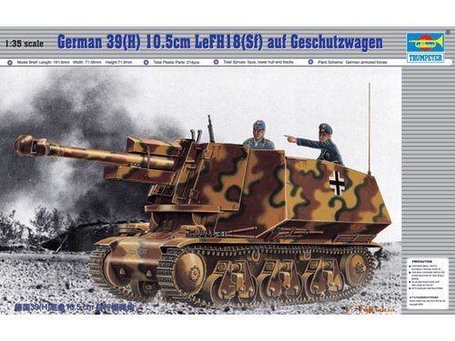 Trumpeter 00353 German 39(H) 10.5cm LeFH18(Sf) auf Geschutzwagen (1:35)