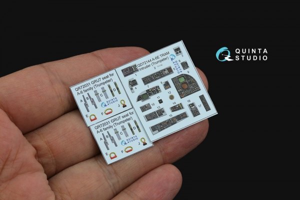 Quinta Studio QD72144 A-6E TRAM Intruder 3D-Printed &amp; coloured Interior on decal paper (Trumpeter) 1/72