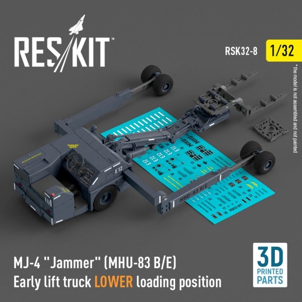 RESKIT RSK32-0008 MJ-4 "Jammer" (MHU-83 B/E) Early lift truck LOWER loading position (3D Printed model kit) (1/32)