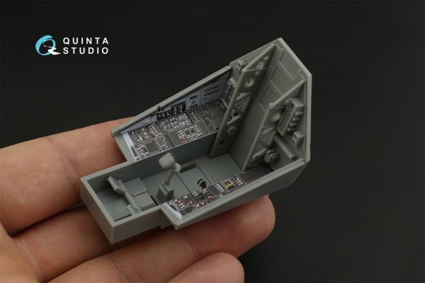 Quinta Studio QD32118 F-117A 3D-Printed &amp; coloured Interior on decal paper (Trumpeter) 1/32
