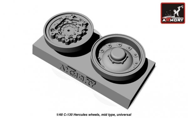 Armory Models AW48310 C-130 Hercules wheels, mid type 1/48