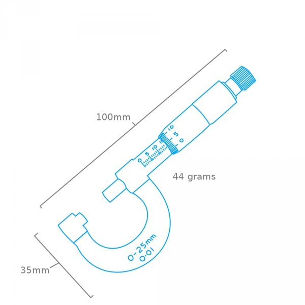 Modelcraft PGA5024 Micrometer (0 - 25mm)