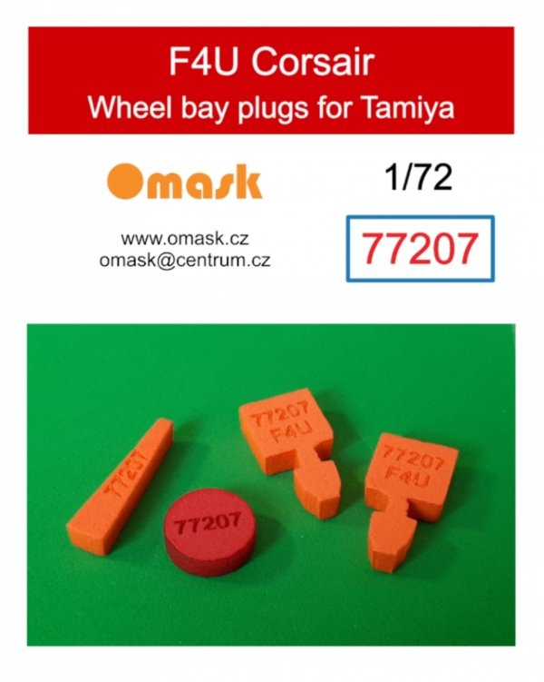Omask 77207 F4U Corsair wheel bay plugs (for Tamiya) 1/72