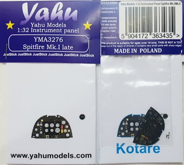 Yahu YMA3276 Spitfire Mk.I late Kotare 1/32