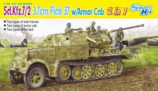 Dragon 6542 Sd.Kfz. 7/2 3.7 cm Flak 37 w/Armor Cab - 2-in-1 - Smart Kit (1:35)