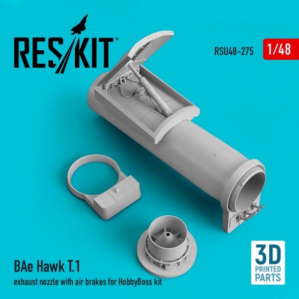 RESKIT RSU48-0275 BAE HAWK T.1 EXHAUST NOZZLE WITH AIR BRAKES FOR HOBBYBOSS KIT (3D PRINTED) 1/48