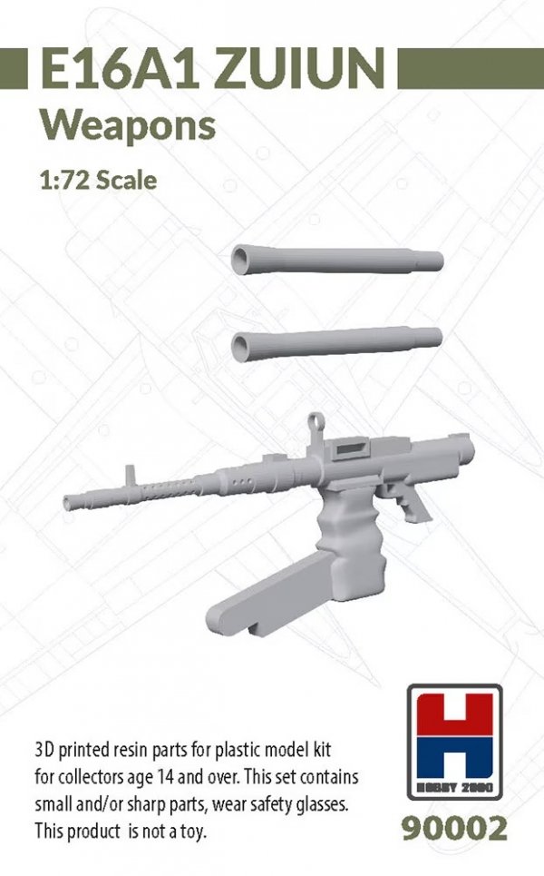 Hobby 2000 90002 Aichi E16A1 Zuiun Weapons - 20mm cannons and 12.7mm machine gun 1/72
