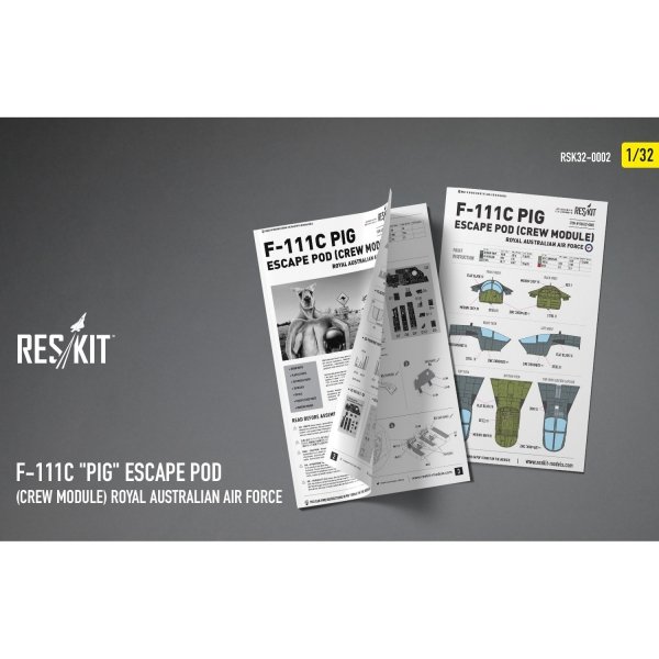RESKIT RSK32-0002 F-111С "Pig" Escape Pod (Crew Module) Royal Australian Air Force - resin model kit (1/32)