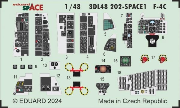 Eduard 3DL48202 F-4C SPACE HOBBY 2000, ACADEMY 1/48