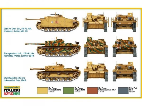 Italeri 7522 Sd.kFZ 142/1 STURMGESCH.III (2x fast kit)  (1:72)