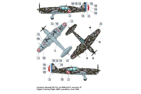 Dora Wings 48047 Caudron -Renault CR.714C.1 (early) 1/48