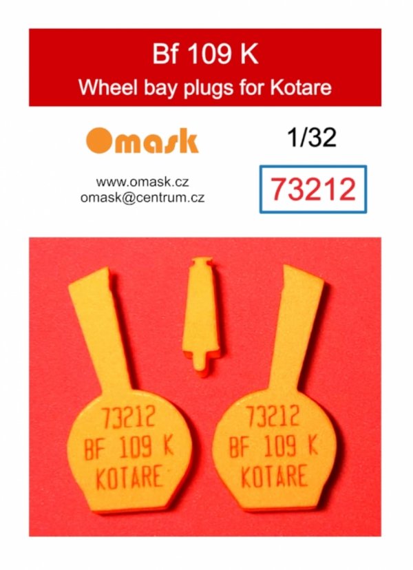Omask 73212 Bf 109 K wheel bay plugs (for Kotare) EVA foam 1/32