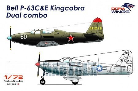 Dora Wings 7201D Bell P-63C&amp;E Kincobra Dual combo 2in1 1/72