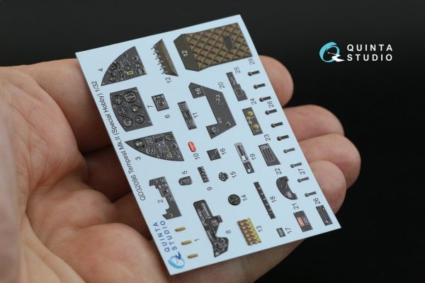 Quinta Studio QD32096 Tempest Mk.II 3D-Printed &amp; coloured Interior on decal paper (Special Hobby/Revell) 1/32