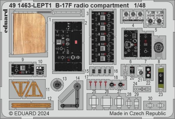 Eduard 491463 B-17F radio compartment EDUARD 1/48