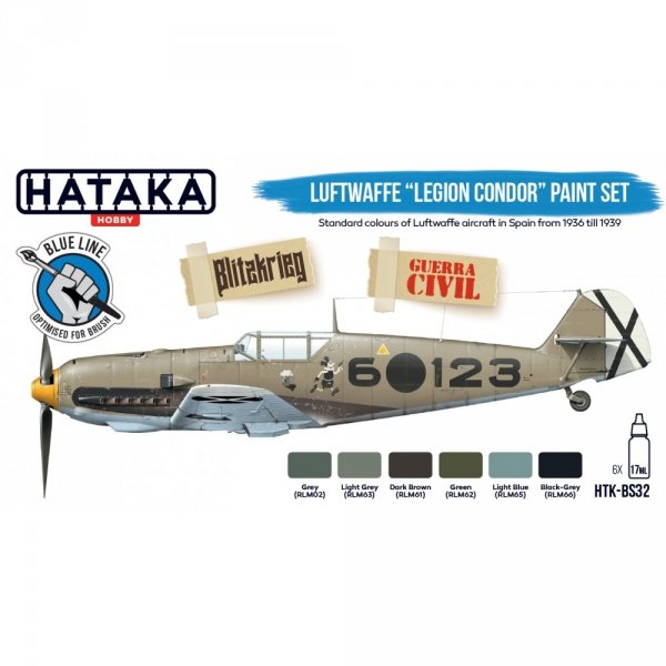 Hataka HTK-BS32 Luftwaffe „Legion Condor” paint set (6x17ml)